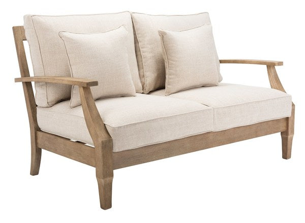 Martinique Natural Wood Patio Loveseat - The Mayfair Hall