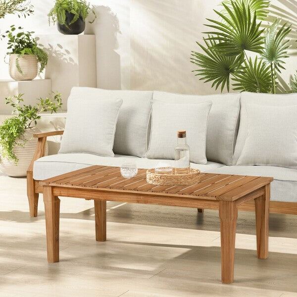 Martinique Wood Patio Coffee Table in Teak