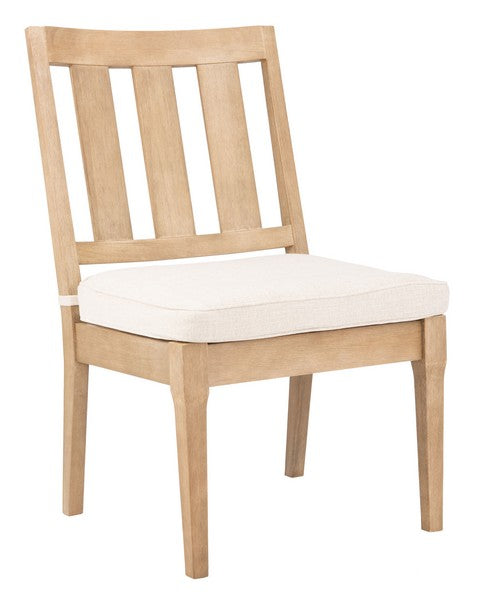 Dominica Natural-White Wooden Outdoor Dining Chair (Set of 2) - The Mayfair Hall