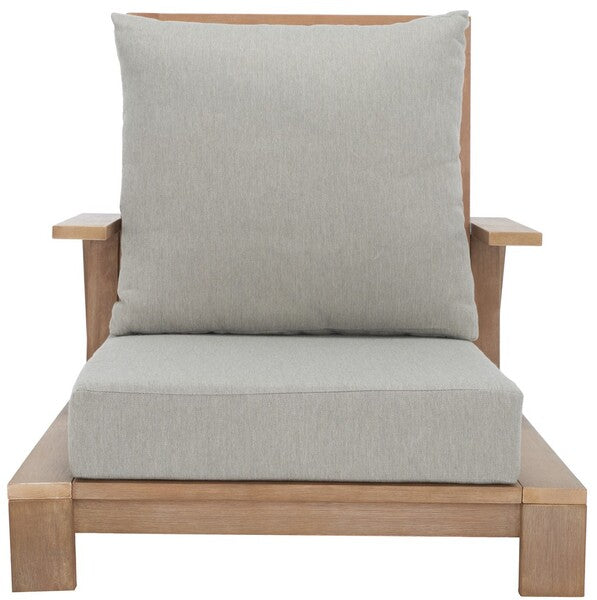 Lanai Wood Beige Patio Chair - The Mayfair Hall