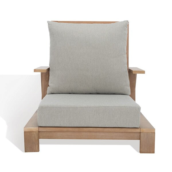 Lanai Wood Beige Patio Chair - The Mayfair Hall