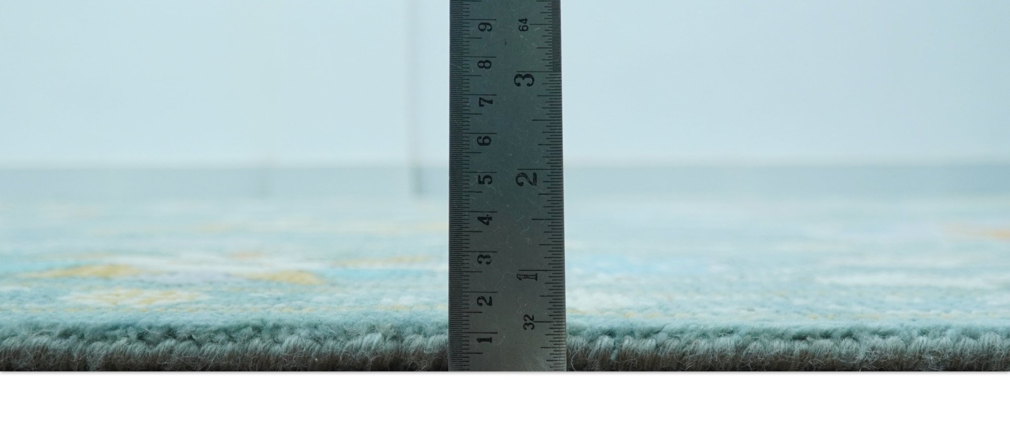 Custom Made Antique Blue Traditional Oushak Design Hand Knotted Wool Area Rug