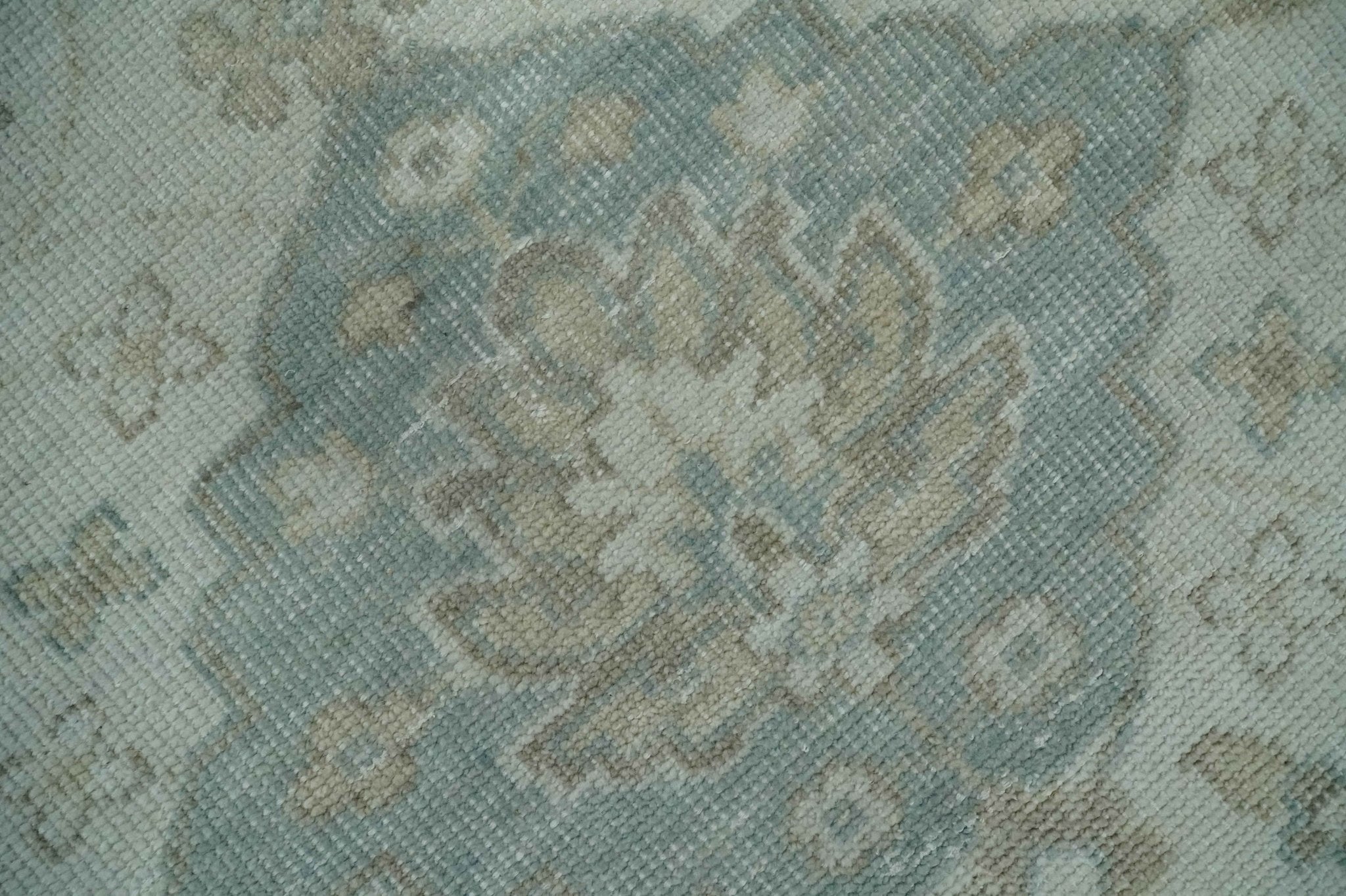 Custom Made Antique Style Neutral Ivory and Camel Custom Made wool Area Rug
