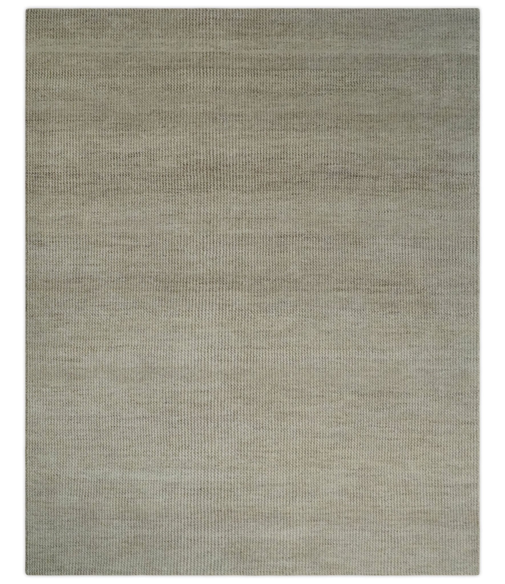 Custom Made Contemporary Beige and Ivory Hand Knotted Rug Area Rug - The Rug Decor