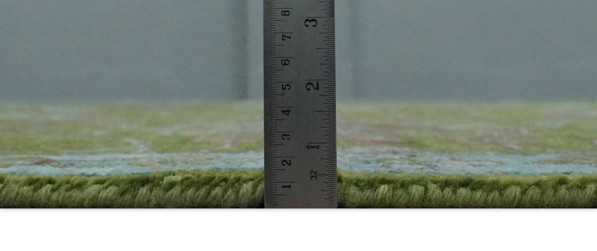 Custom Made Hand Knotted Green, Silver and Maroon Traditional Wool Area Rug - The Rug Decor