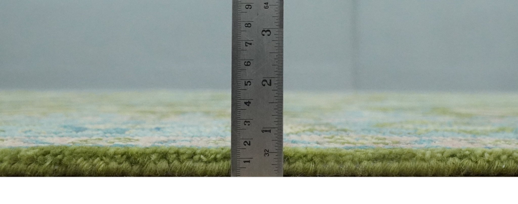 Custom Made Hand Knotted Green, Silver and Peach Traditional Oushak Wool Area Rug - The Rug Decor