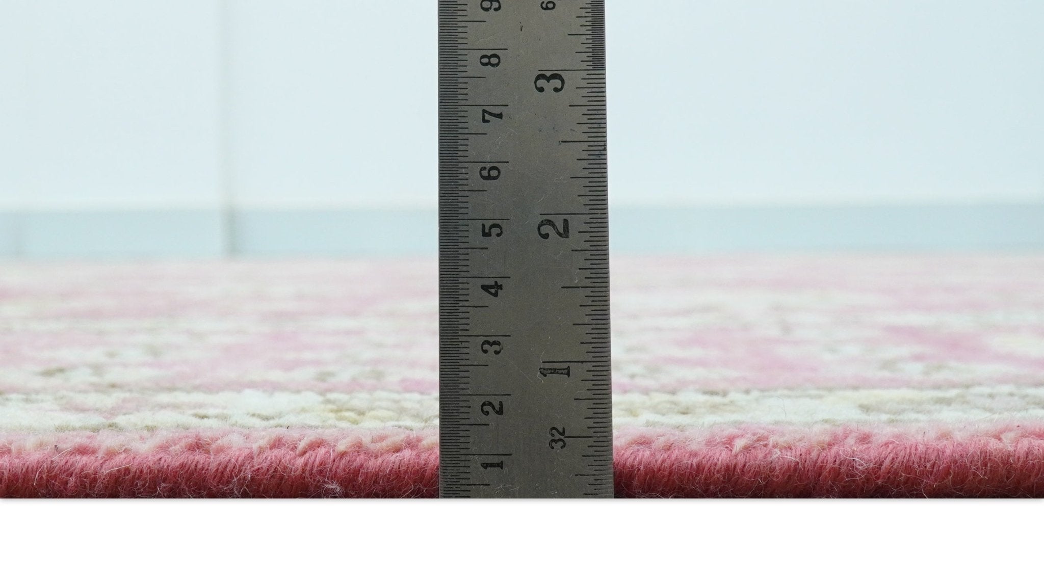Custom Made Pink and Beige Oushak Hand Knotted Wool Rug