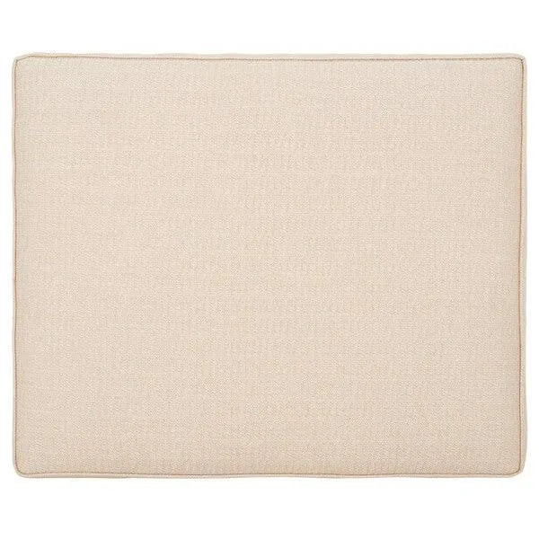 Safavieh Aikan Woven Ottoman in Natural/Beige with Boxy Cushion Seat