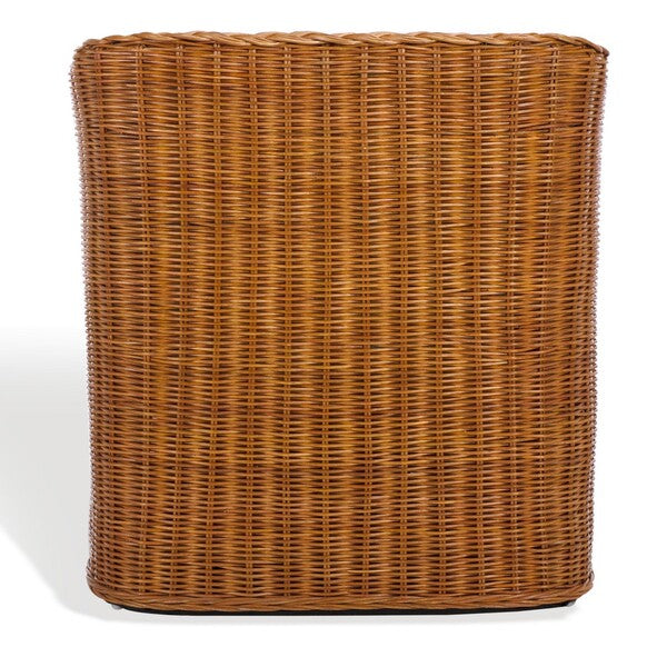 Sharon Rattan Accent Chair in Natural with Beige Cushion