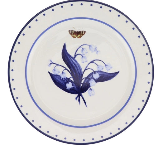 New Lily of the Valley 11" Blue Dinner Plate - The Mayfair Hall