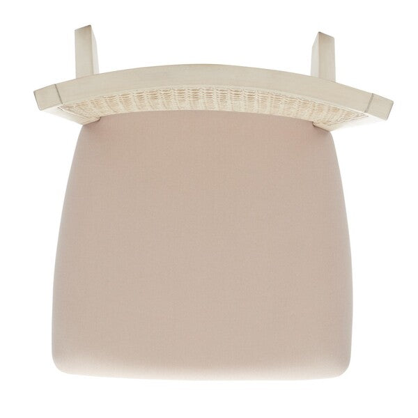 Margo Dining Chair in Whitewashed with Beige Cushion