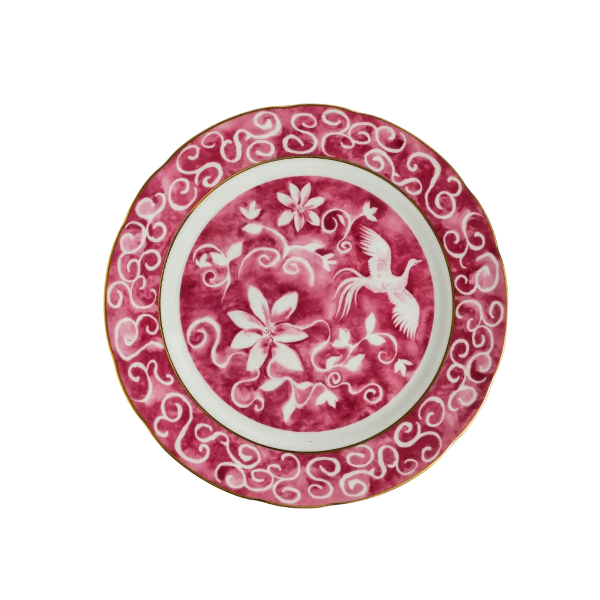 Fenix Porcelain Dessert Plate with Gold Accents by Tania Bulhões