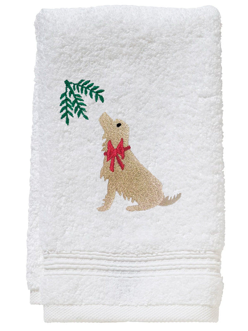 Guest Towel, Terry, Holiday Yellow Lab - The Mayfair Hall