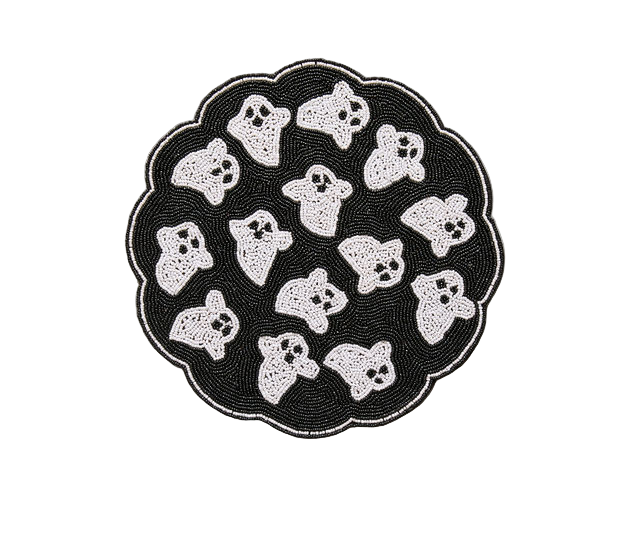 Halloween Beaded Ghost Placemat
