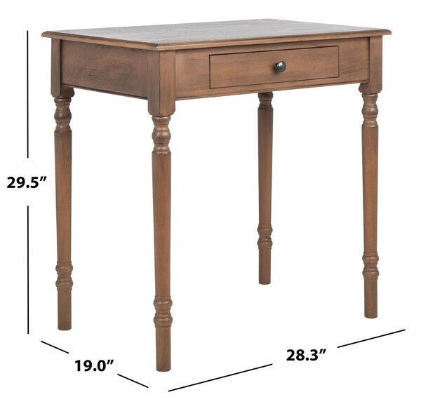 Arina 1 Drawer Desk in Brown