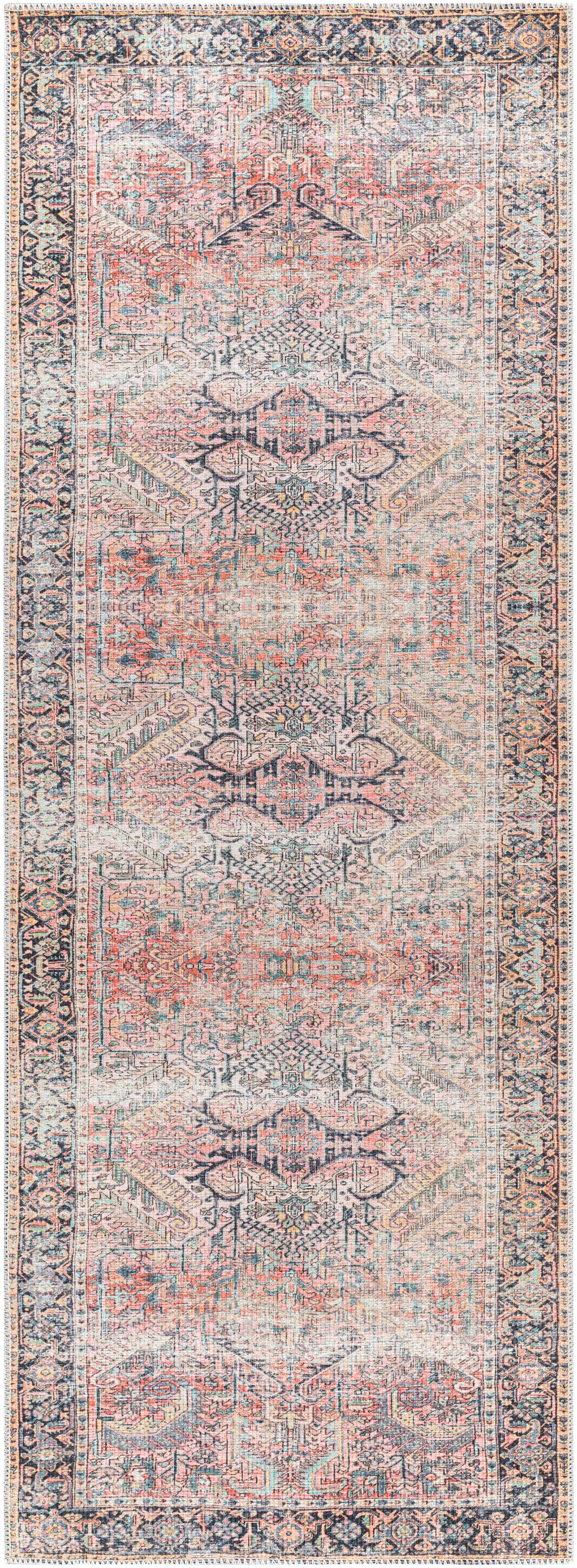 Dunsha Distressed Washable Area Rug - Clearance