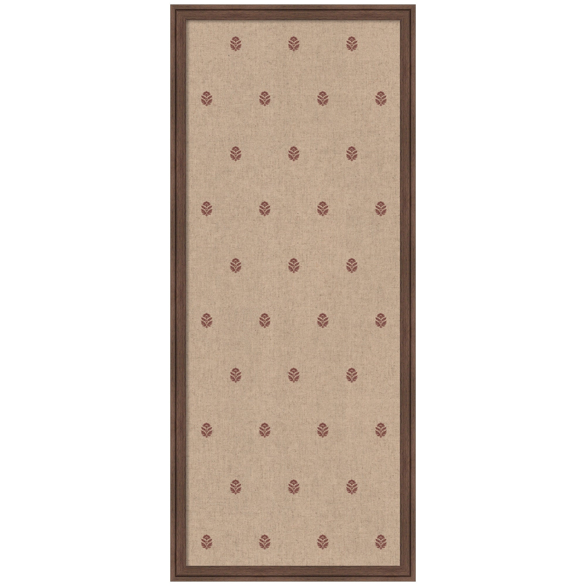 Pinboard Red Botanical Block Print