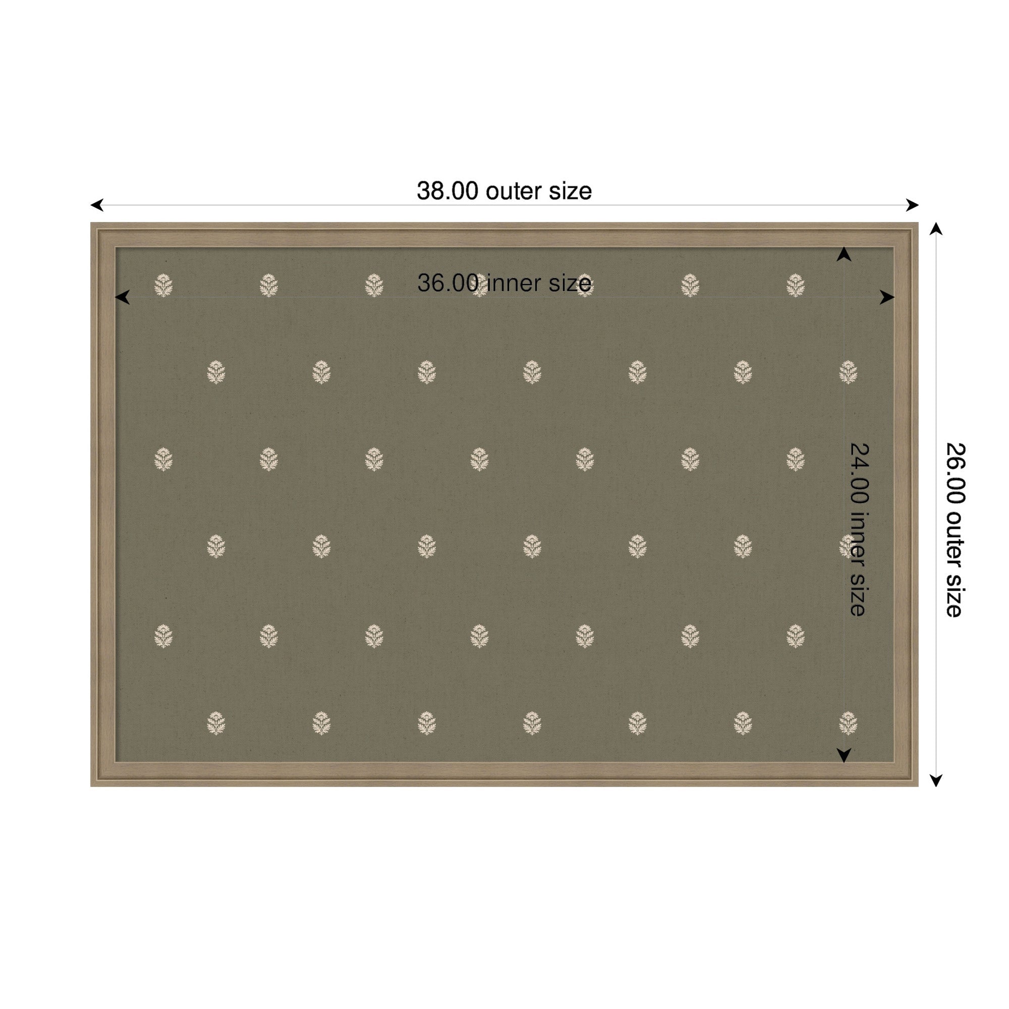 Pinboard Green Botanical Block Print