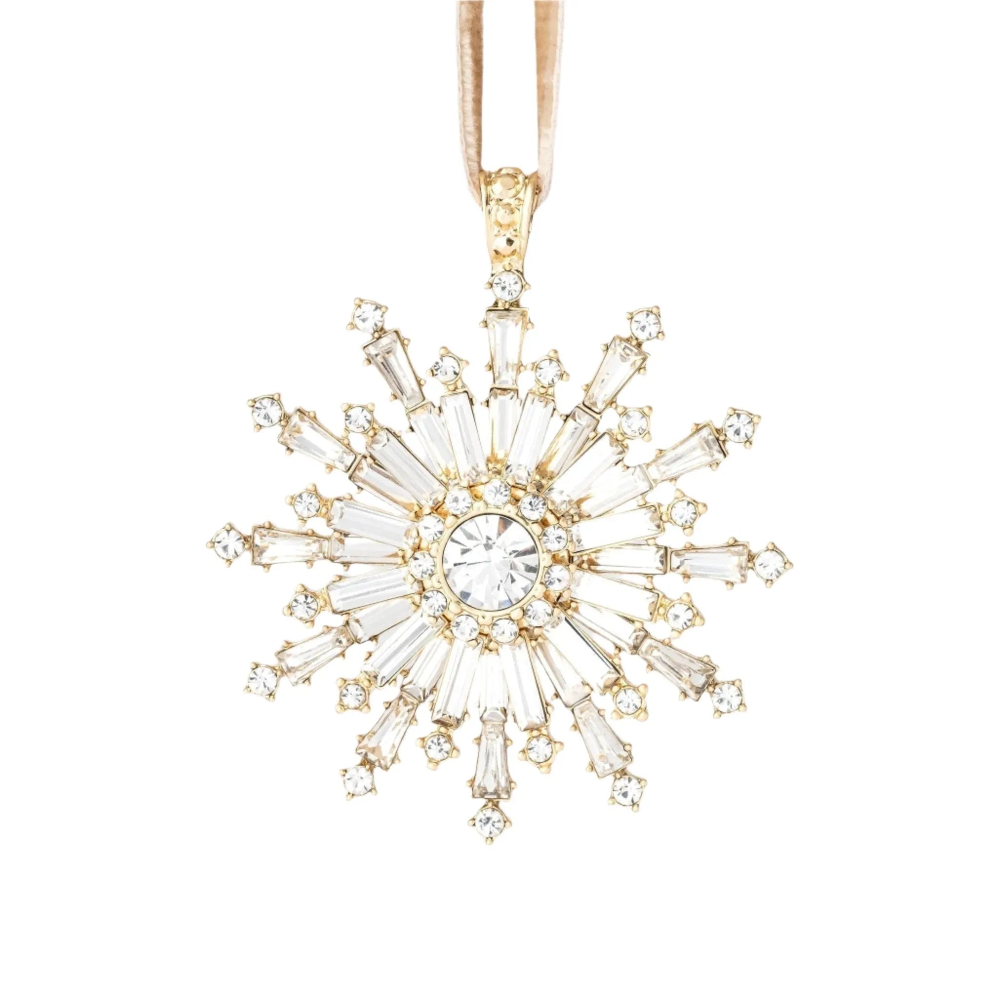 Dazzling snowflake hanging ornament, crystal