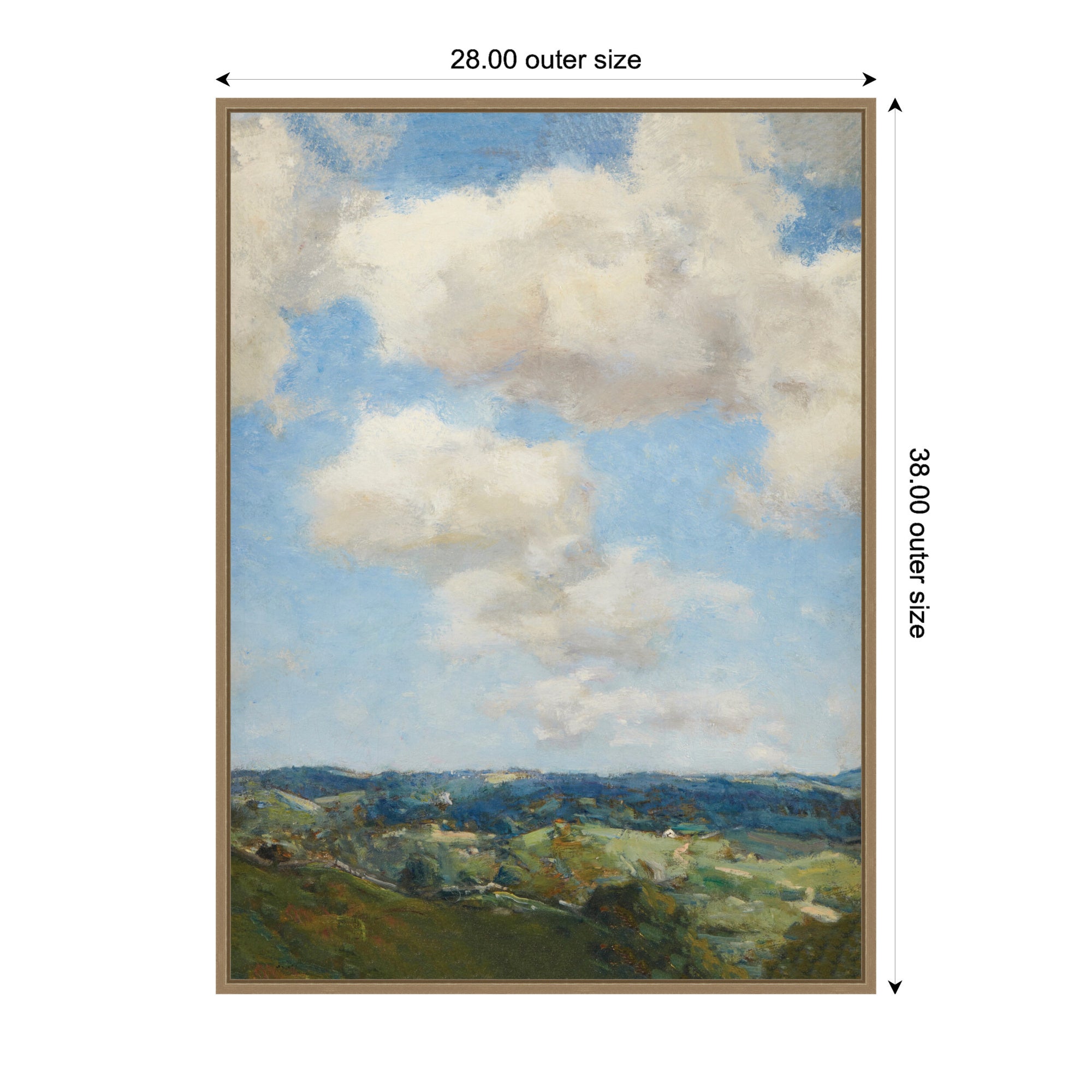 Summer Morning circa 1910 Charles Harold Davis by Nostalgia Prints Framed Canvas Wall Art Print