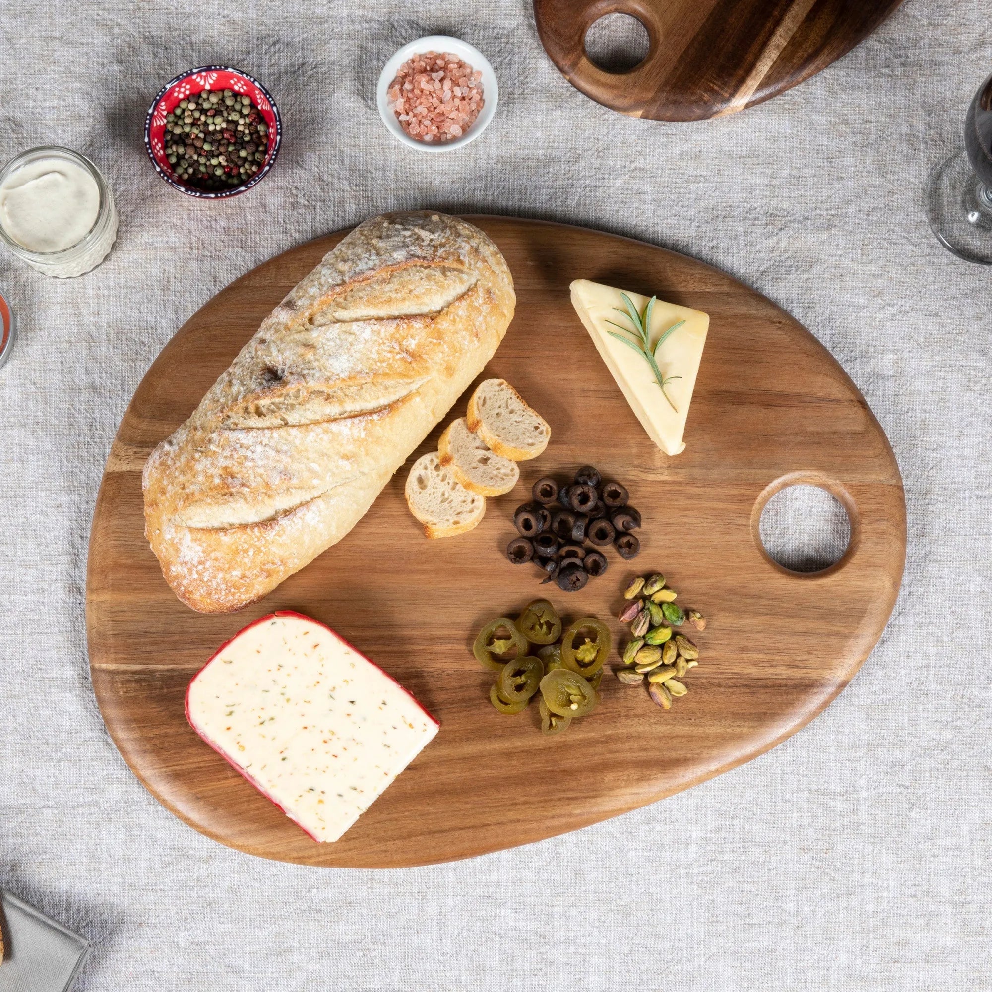 Pebble Shaped Acacia Serving Board 18" x 15" - The Mayfair Hall