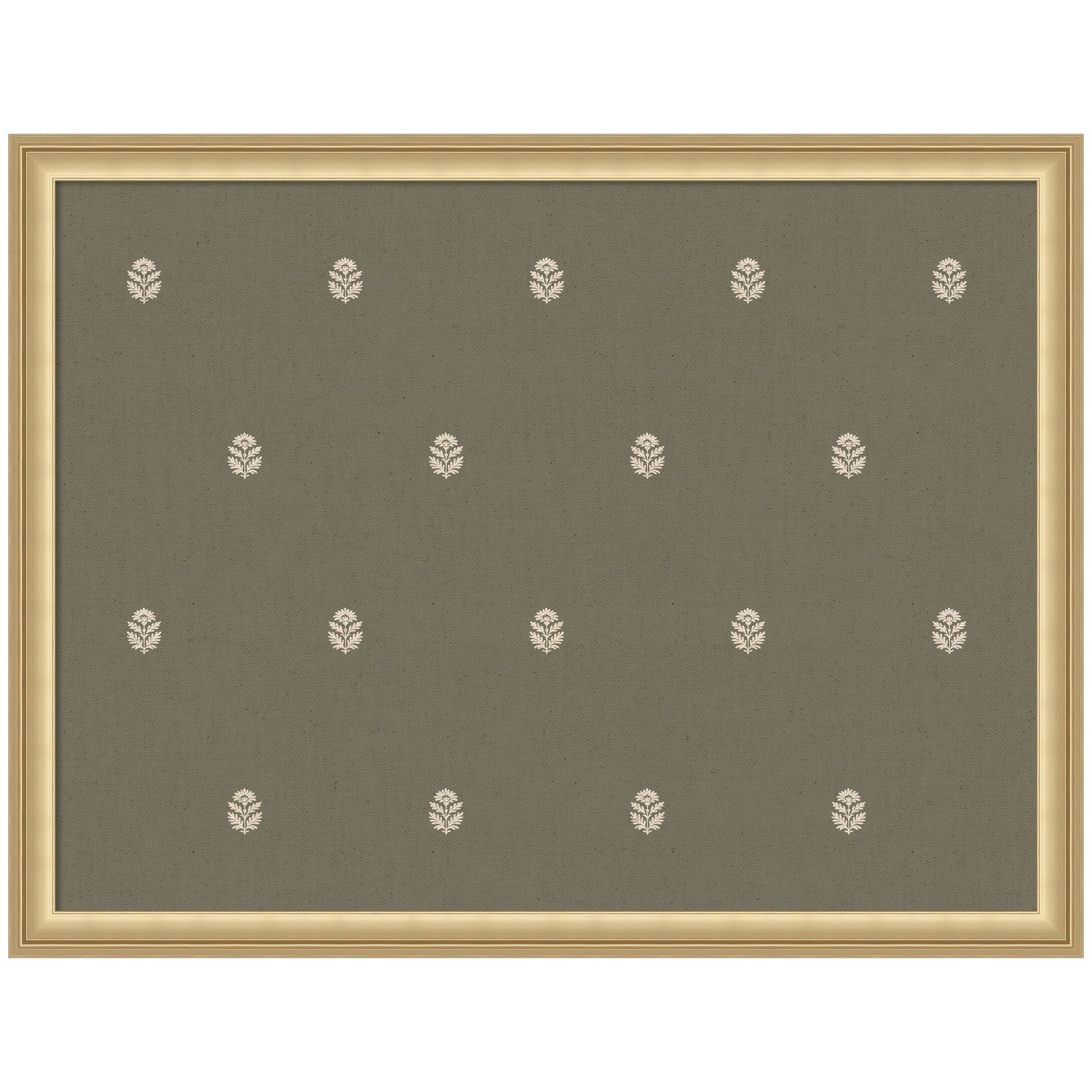 Pinboard Green Botanical Block Print