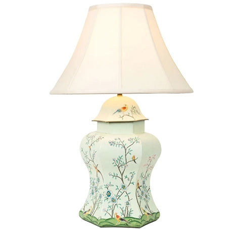 Pale Green Scalloped Lamp - The Mayfair Hall
