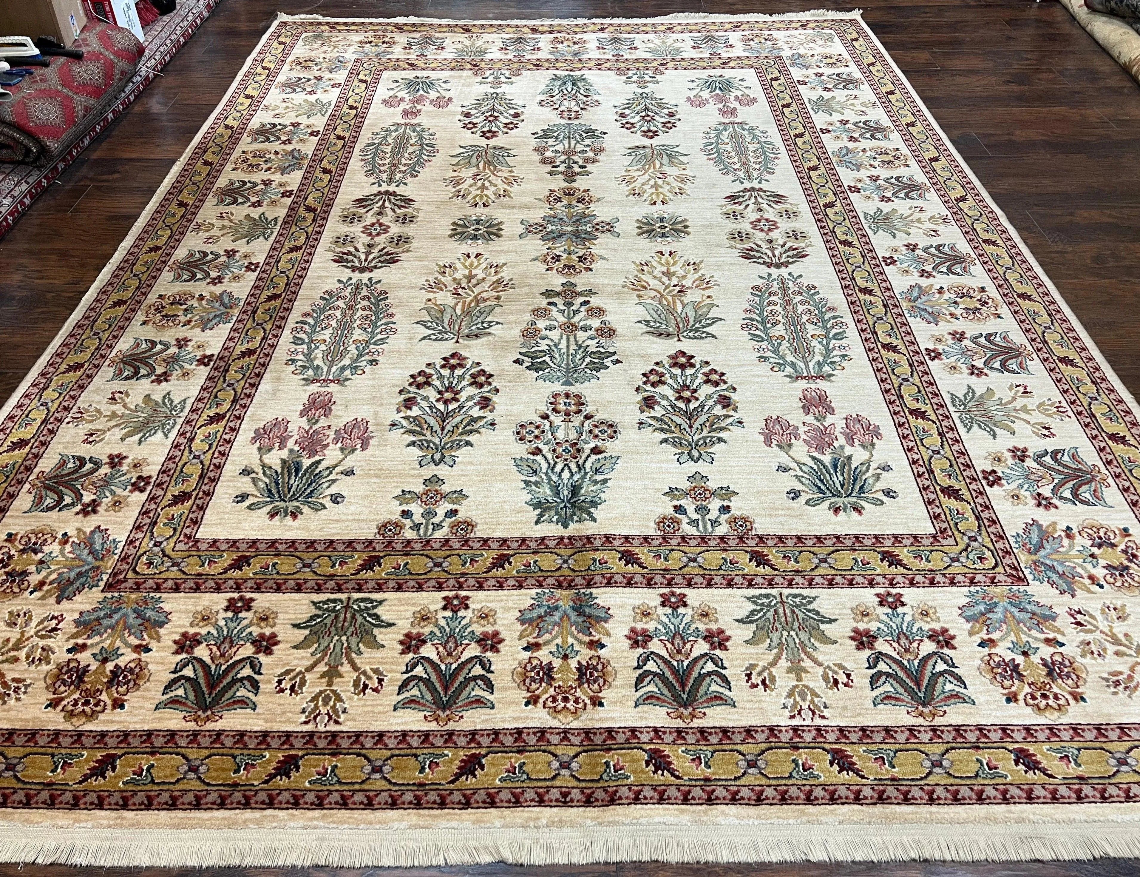 Karastan Rug 8.8 x 12, Ashara Amritsar #549, Oatmeal Color, Wool Pile Karastan Carpet, Discontinued Karastan Area Rug, Decorative