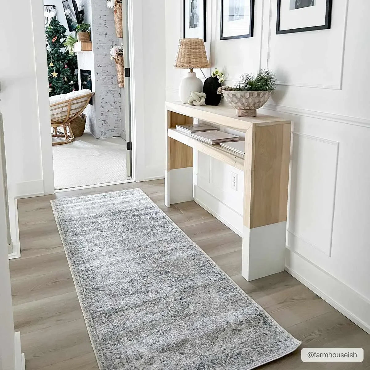 Rudo Blue Washable Area Rug - The Mayfair Hall