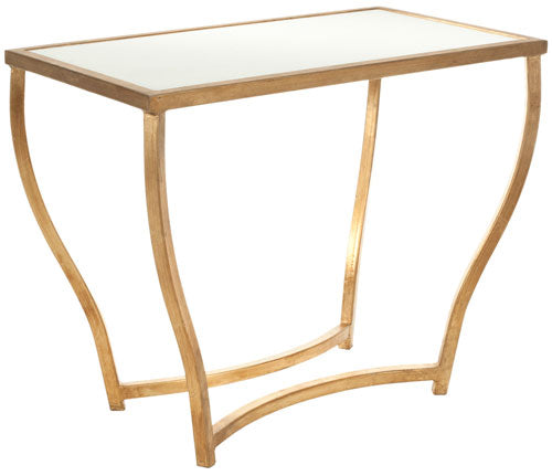 Rex Glass Top Gold Foil Accent Table - The Mayfair Hall