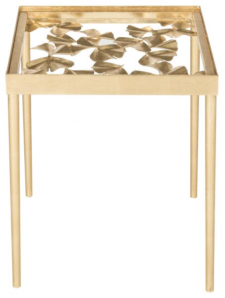 Otto Antique Gold Ginko Leaf Side Table - The Mayfair Hall