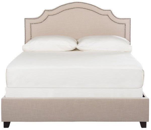 Theron Light Beige Bed - The Mayfair Hall