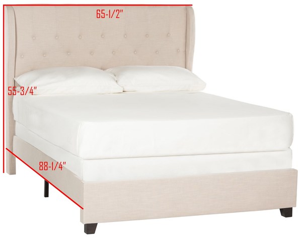 Blanchett Upholstered Bed in Light Beige