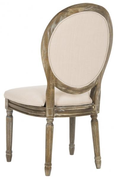 Holloway Tufted Oval Dining Chair in Rustic Oak with Beige Upholstery (Set of 2)