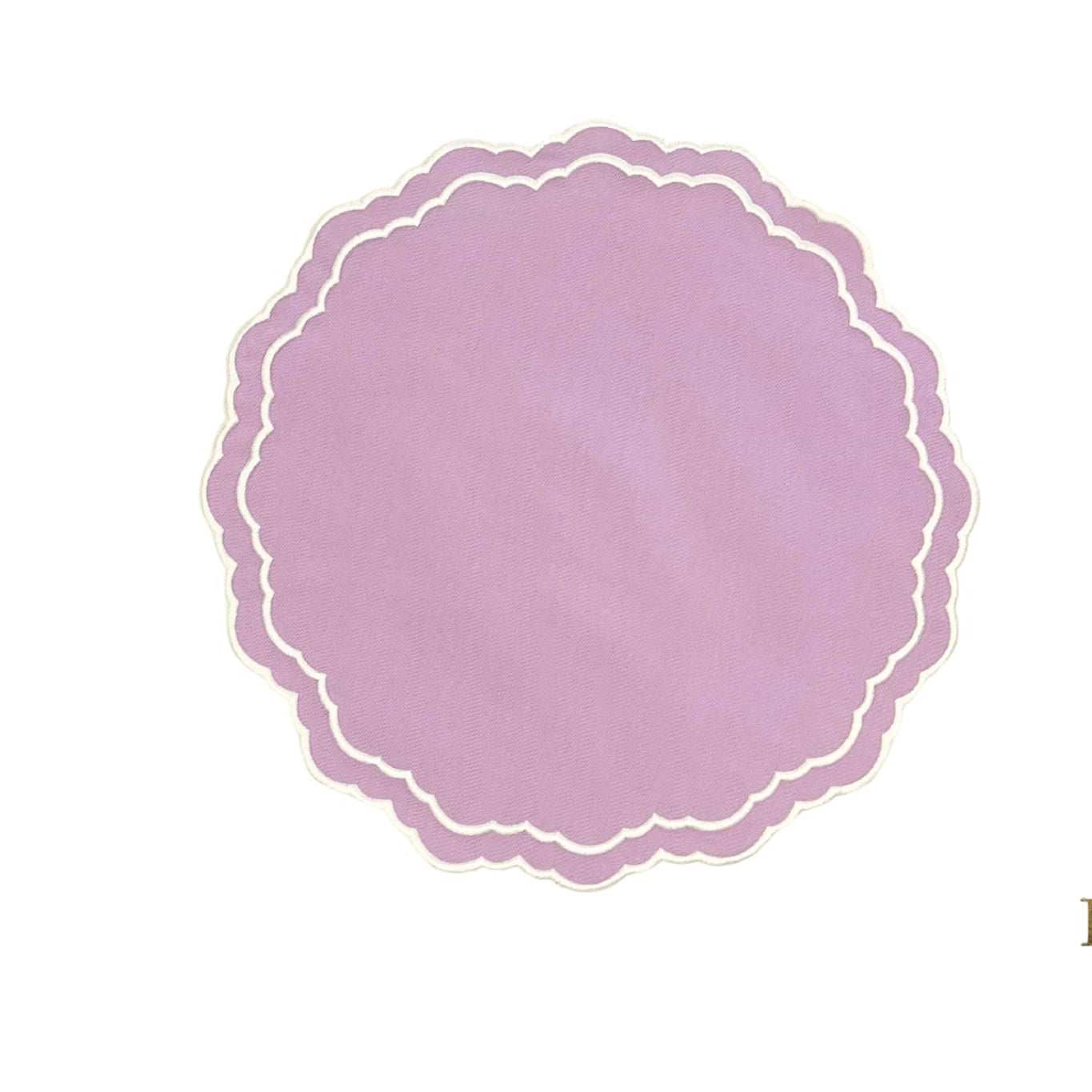 GRATITUDE LILA ROUND FABRIC PLACEMAT