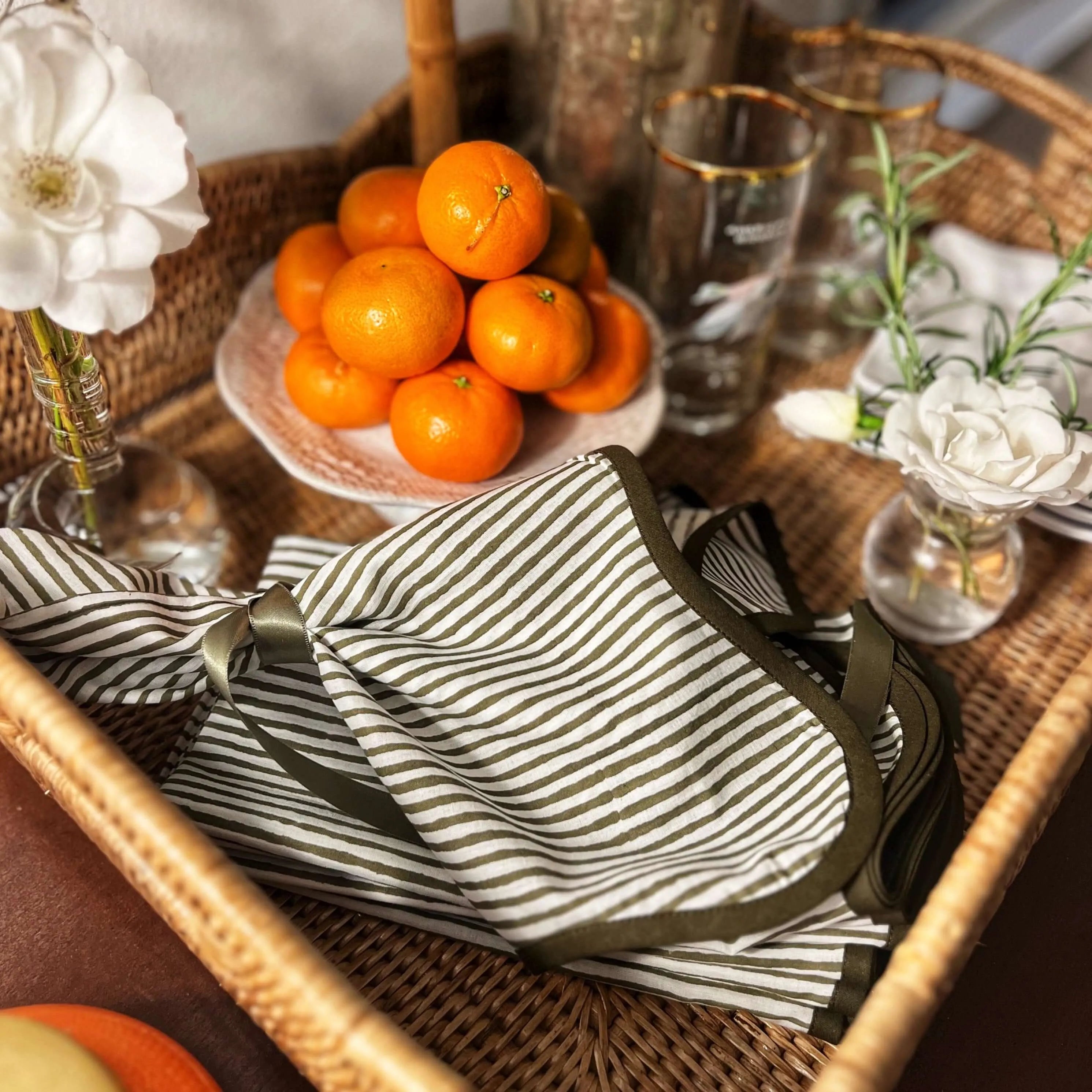 Harbor Stripe Napkins, Set of 4 - The Mayfair Hall