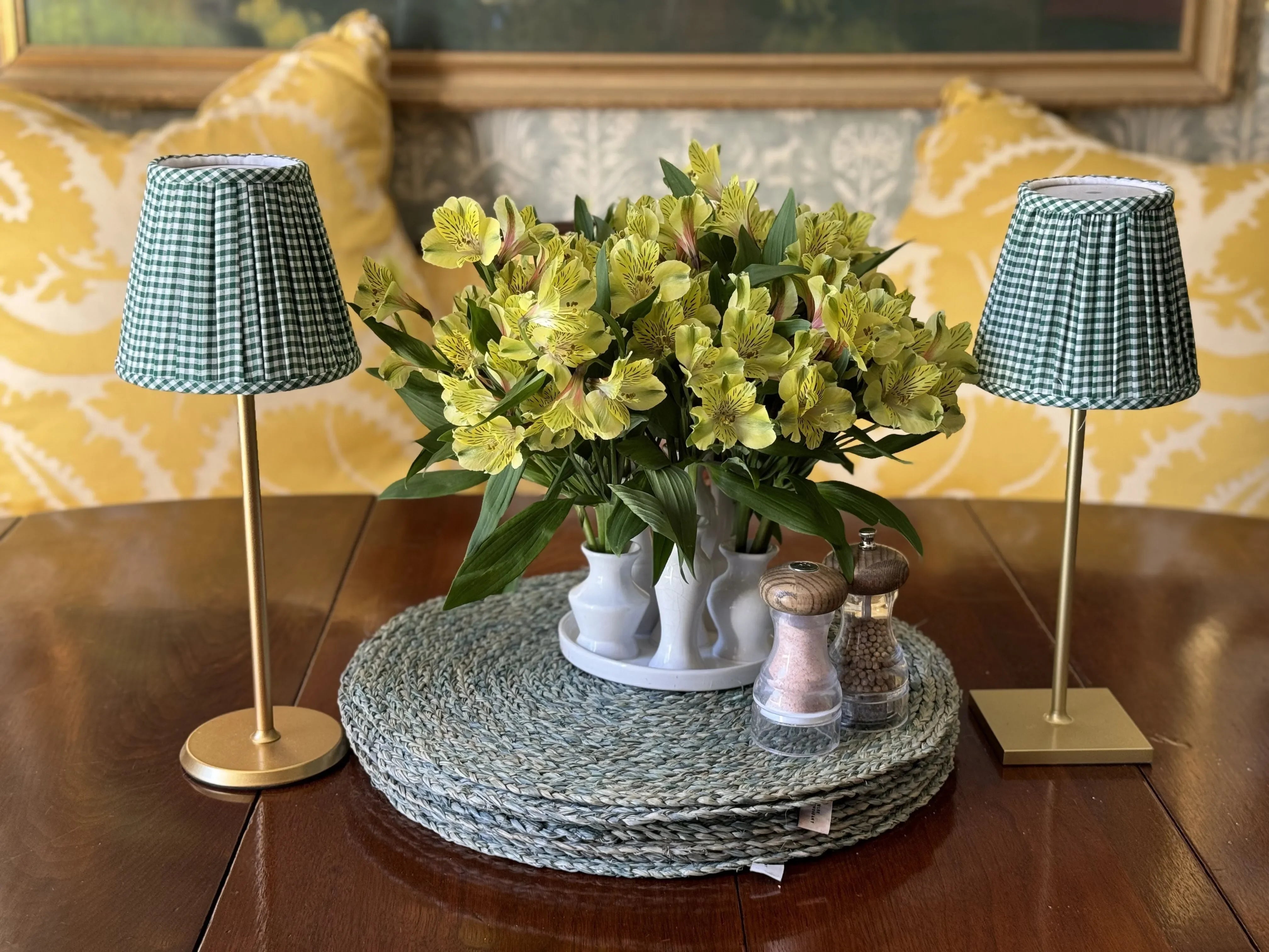 Maison Maison Design Shade Cover (Gingham in Green) - The Mayfair Hall