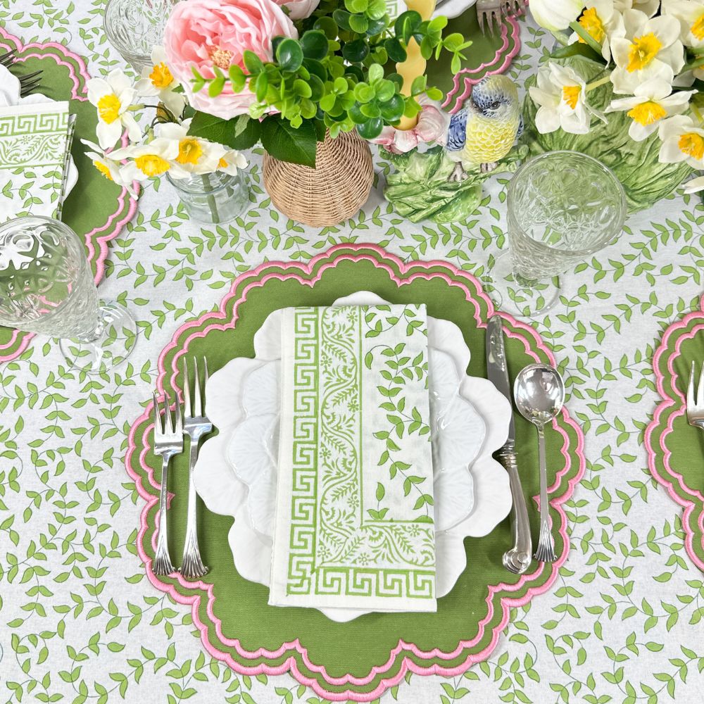Light Green Leaves - Tablecloth