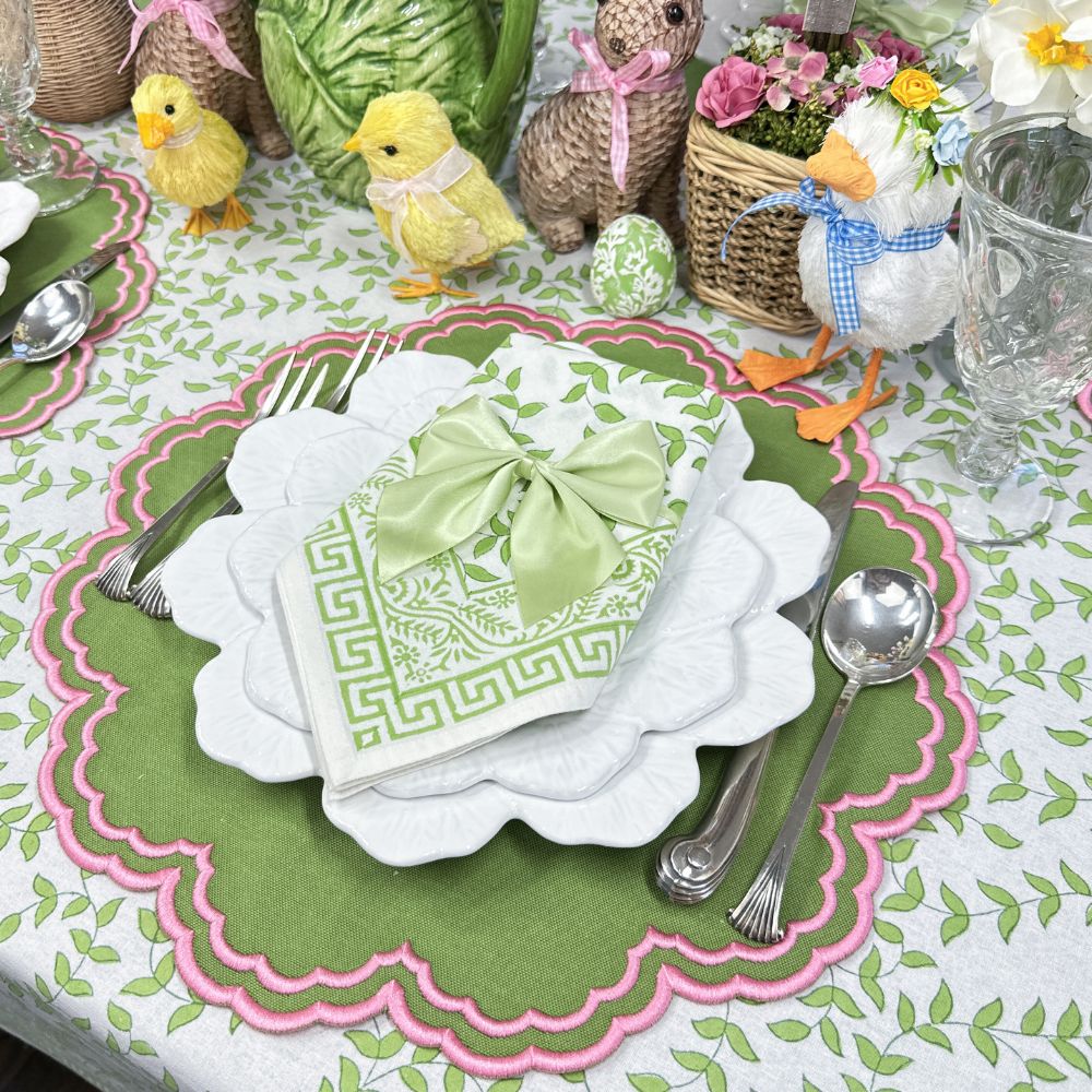Light Green Leaves - Tablecloth