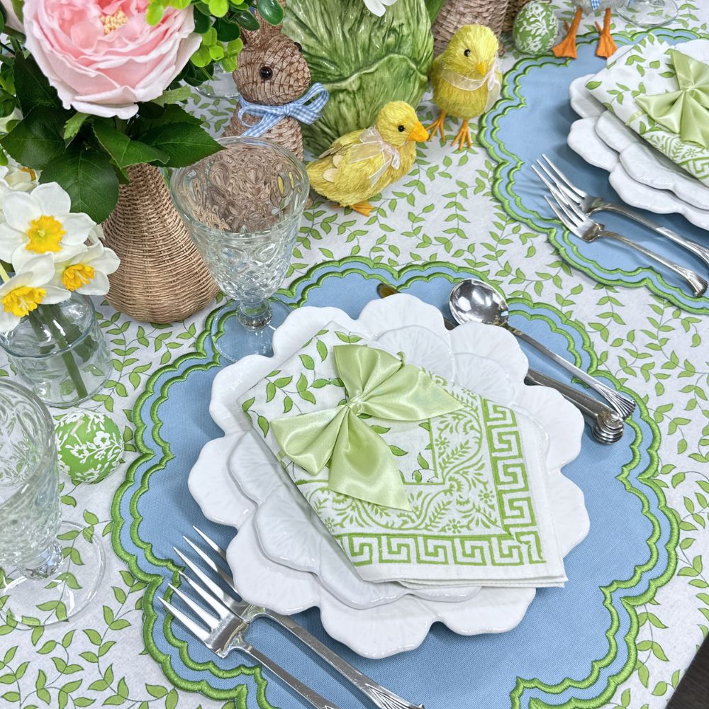 Light Green Leaves - Tablecloth