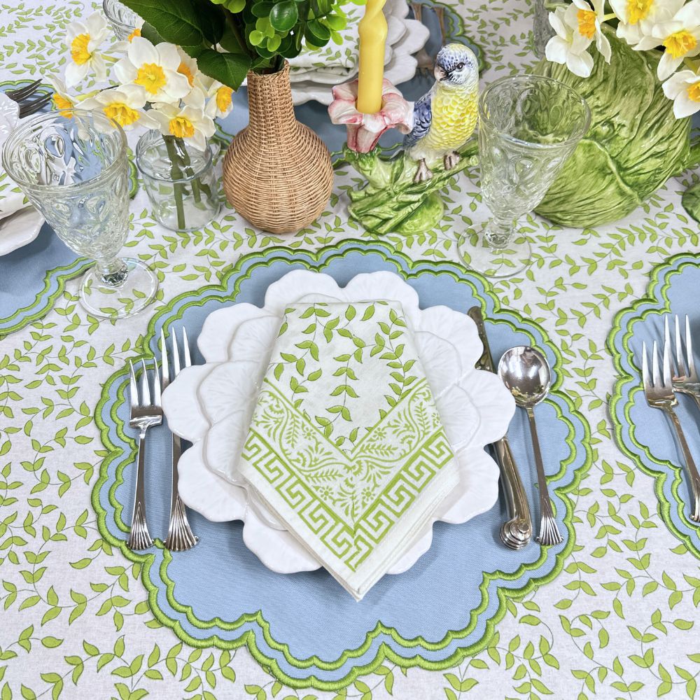 Light Green Leaves - Tablecloth