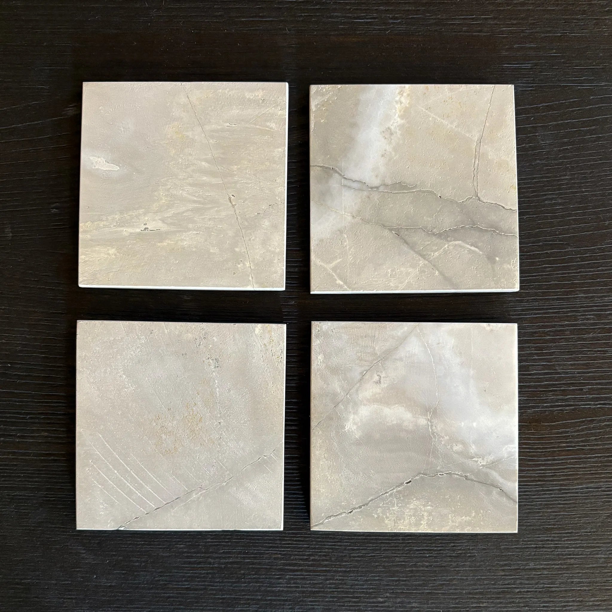 Grey Onyx Coaster Set