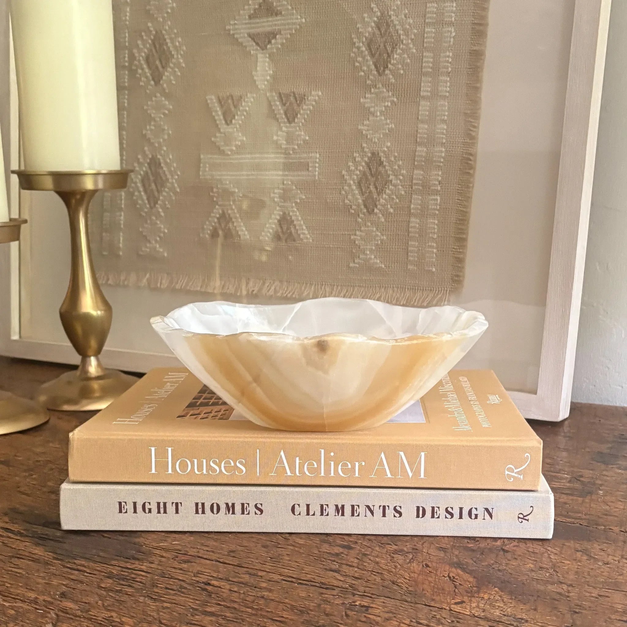 Hand Carved Amber Onyx Bowl - The Mayfair Hall
