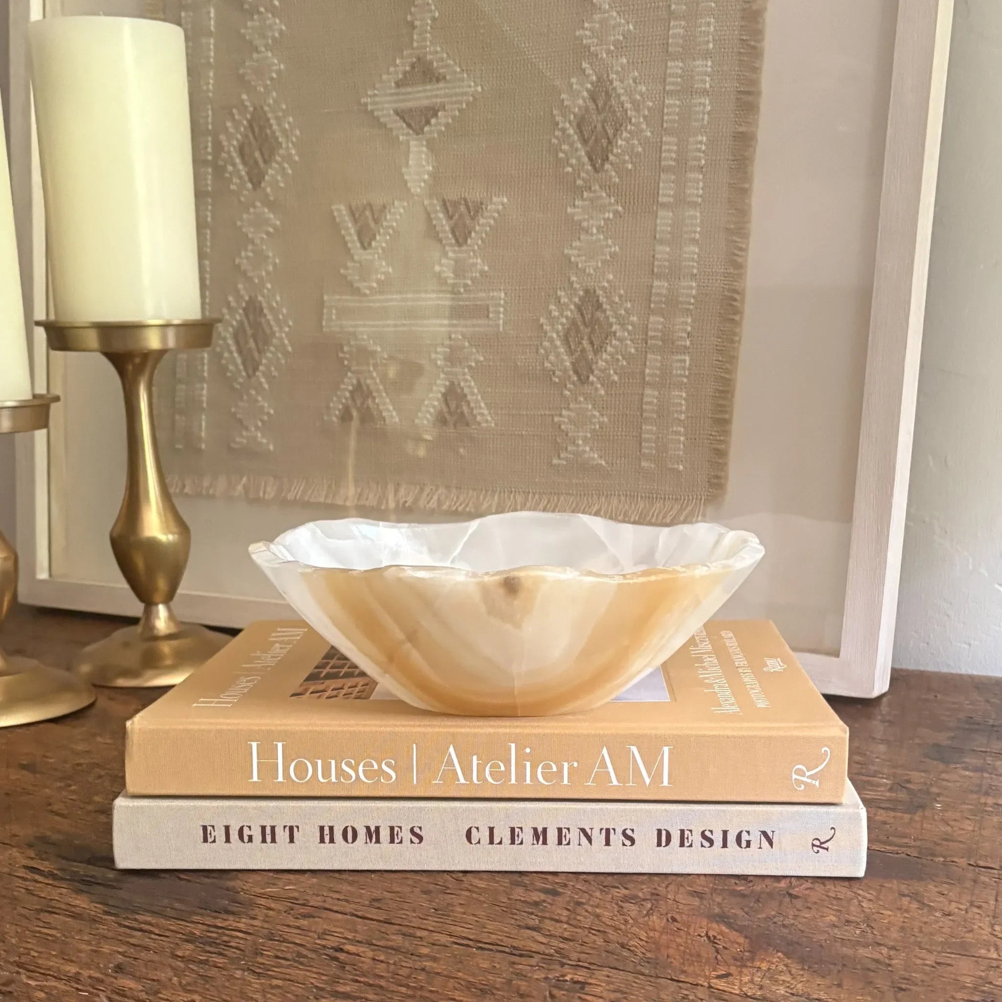 Hand Carved Amber Onyx Bowl - The Mayfair Hall