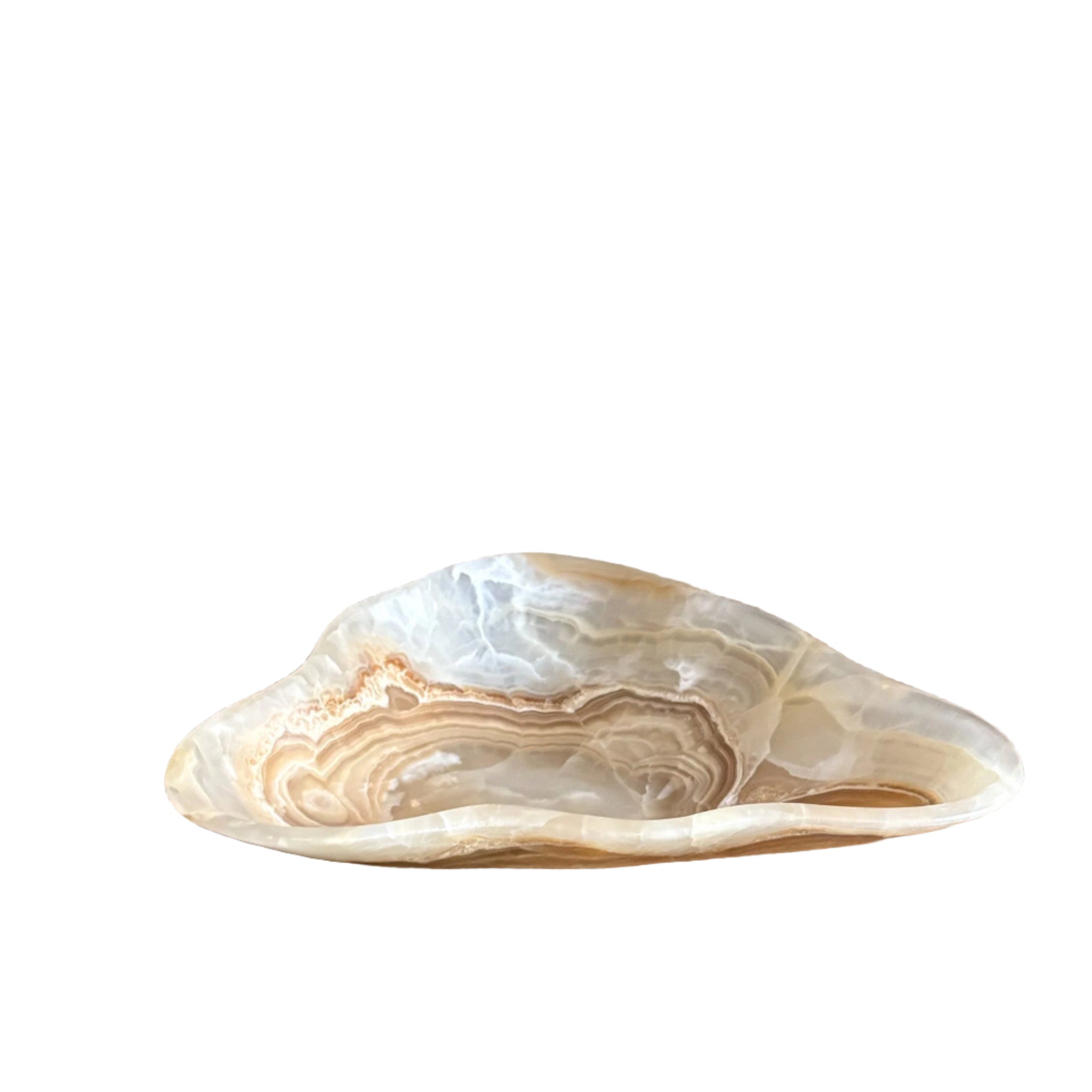 Hand Carved Amber Onyx Bowl