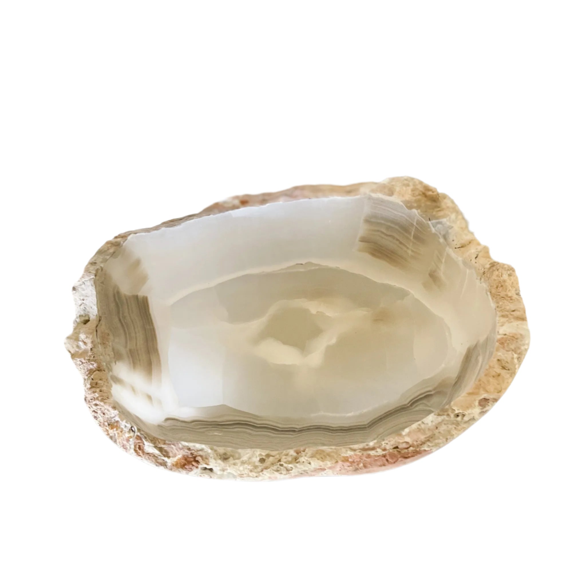 Hand Carved Grey Onyx Bowl