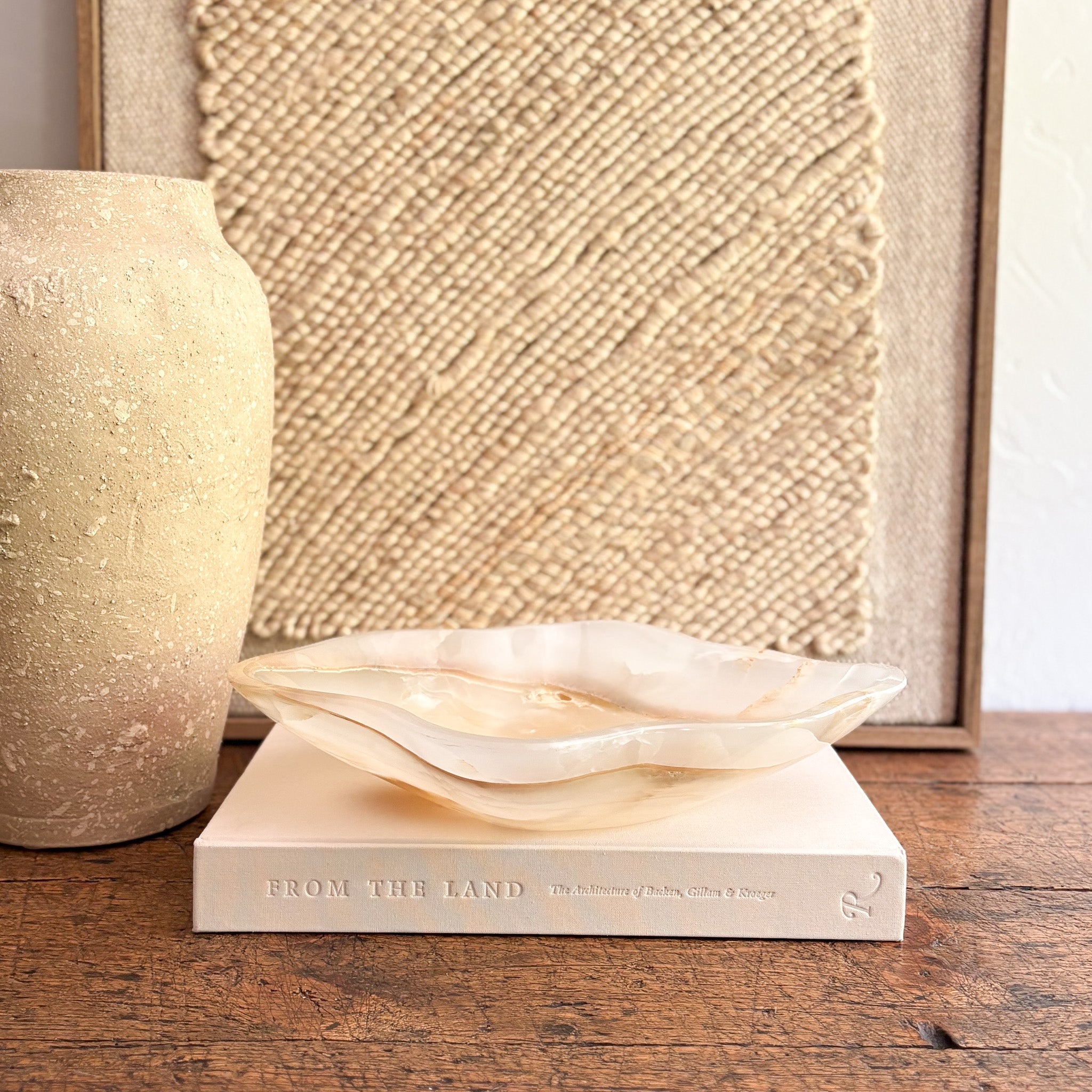 Hand Carved White Onyx Bowl