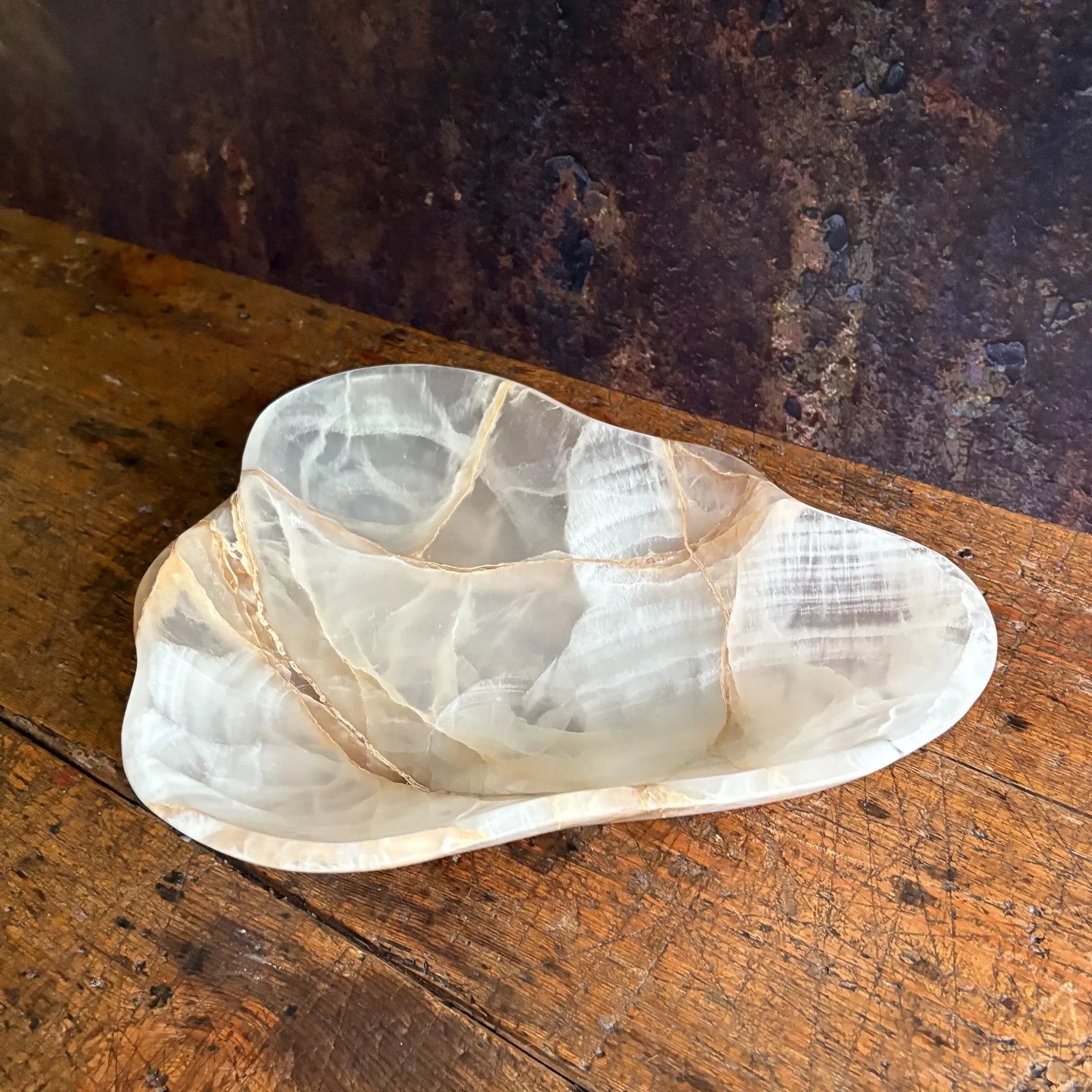 Hand Carved White Onyx Bowl - The Mayfair Hall