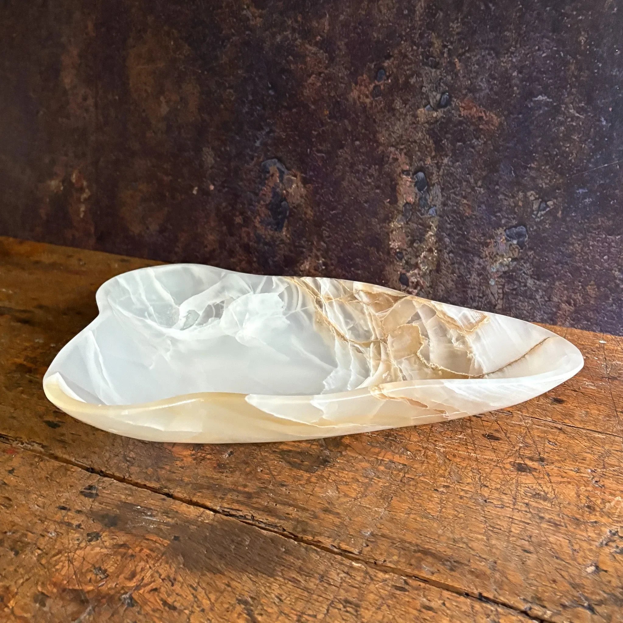 Hand Carved White Onyx Bowl - The Mayfair Hall