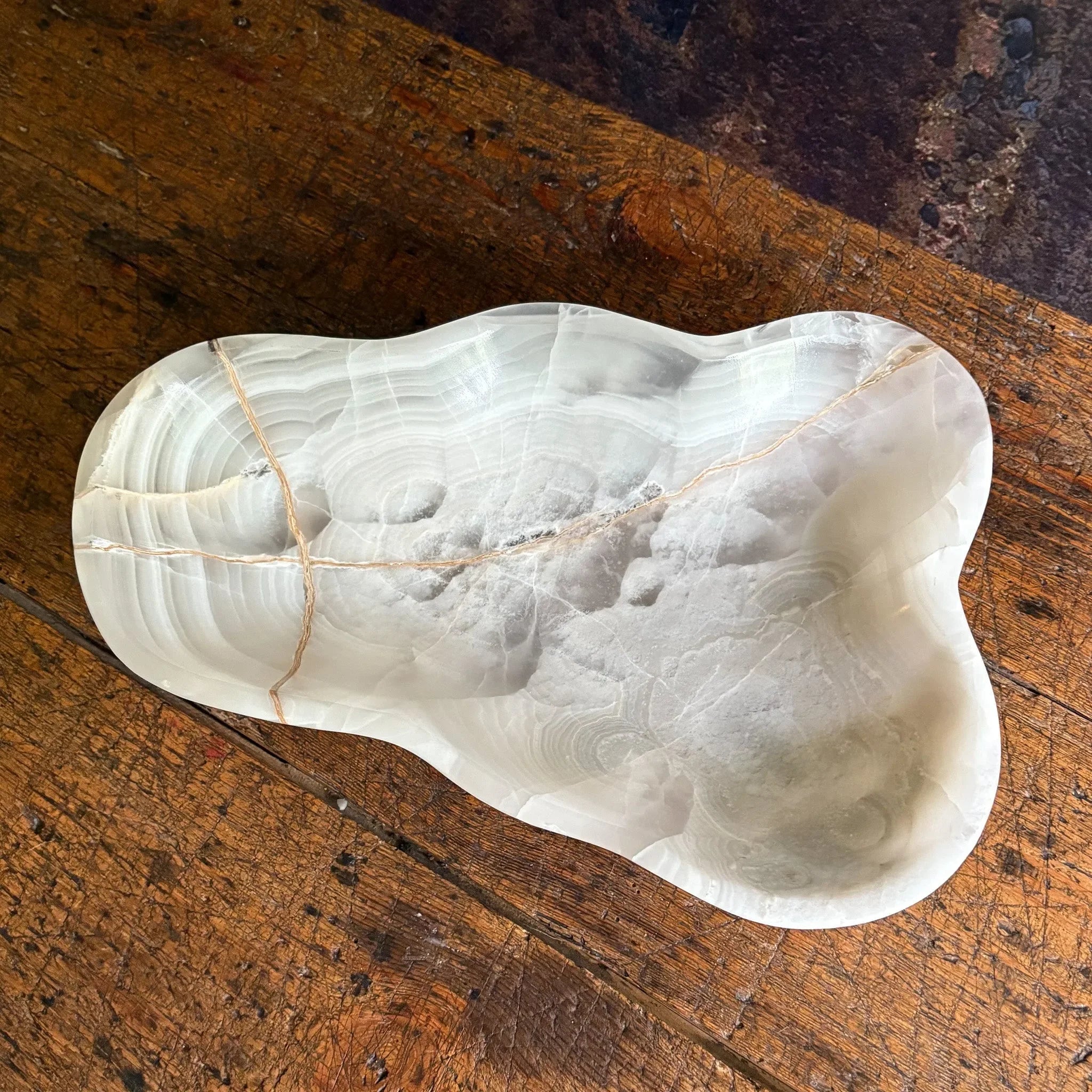 Hand Carved White Onyx Bowl - The Mayfair Hall